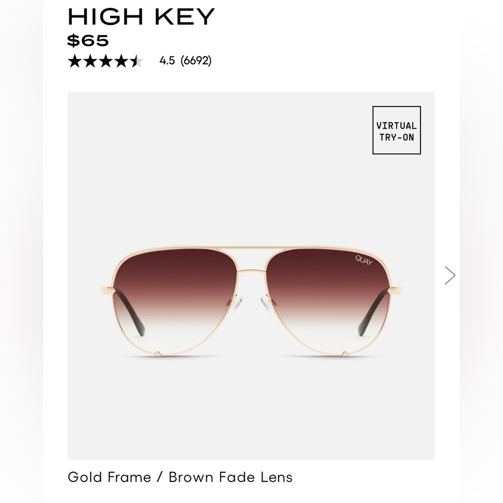 Quay Australia High Key Mini gold